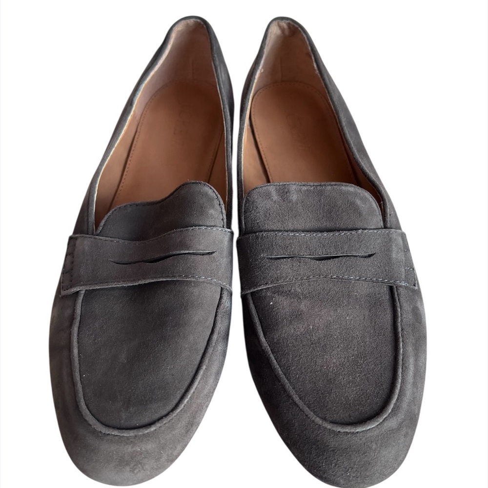J. Crew Dark Gray Gray Suede Leather Loafers Size 8 - Picture 3 of 7